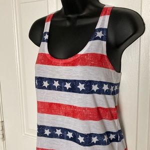Women’s red white & blue tank top